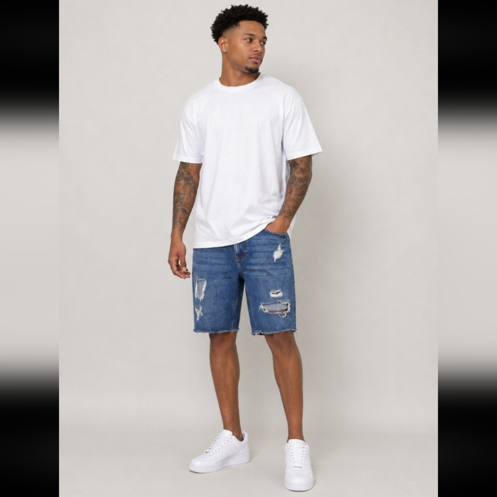 FOREVER 21 F21 Men Cut Off Distressed Shorts 31